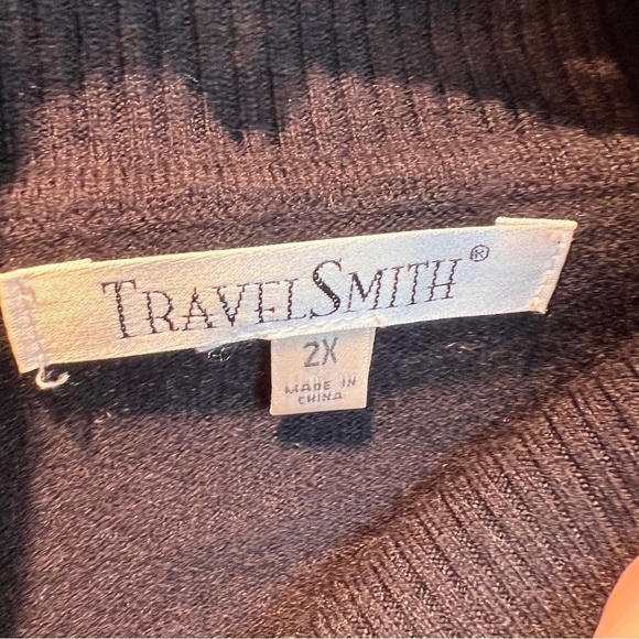 TRAVELSMITH Turtleneck Sweater. Lightweight travel ready easy care.Size 2X.Black - Picture 2 of 7